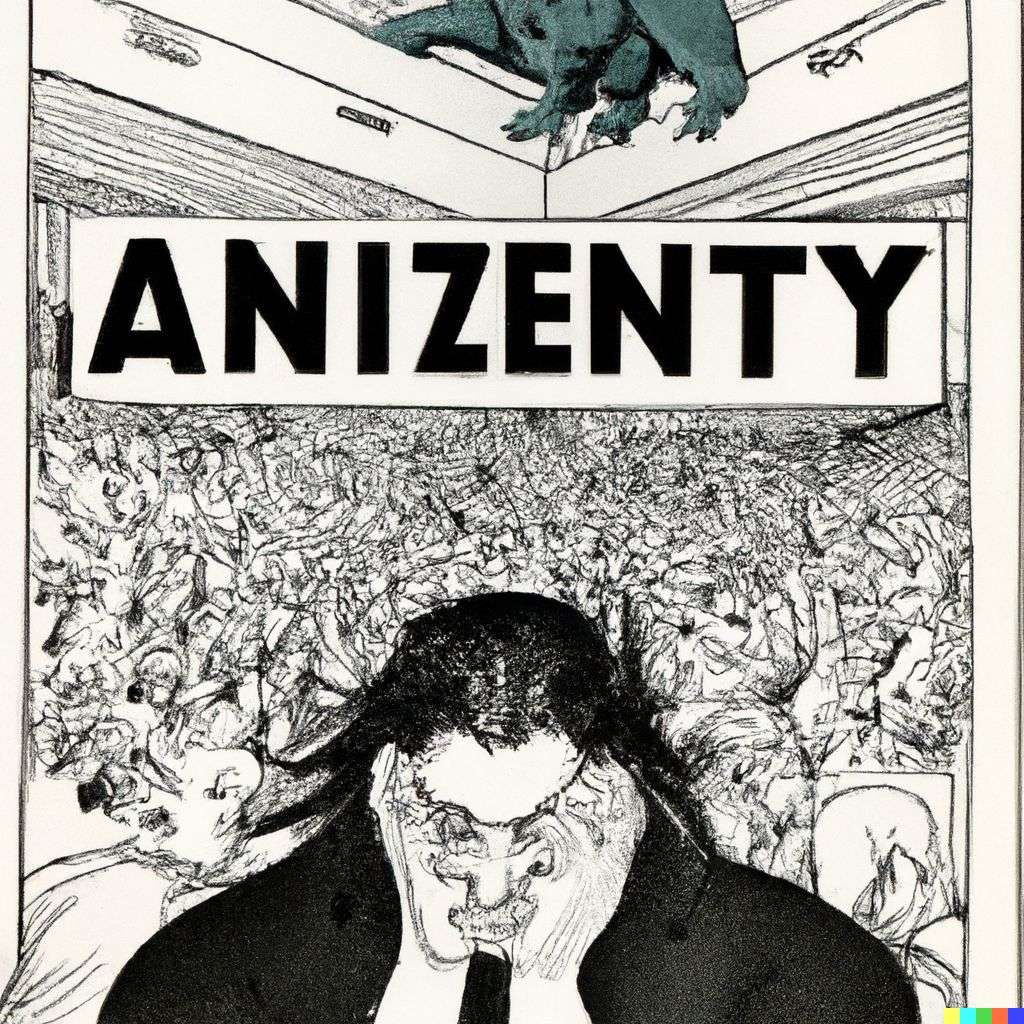 a representation of anxiety, comic by Bernie Wrightson